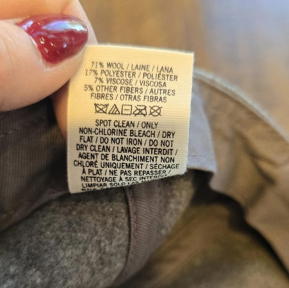 Pink Victoria's Secret Gray Wool Blend Baseball Cap